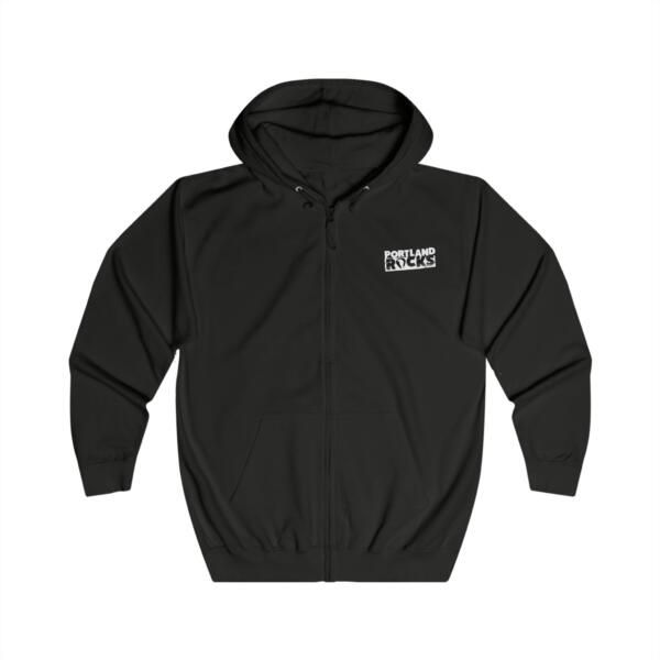 Portland Rocks Unisex Full Zip Hoodie - Image 3