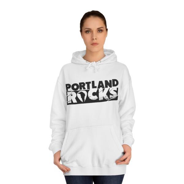 Portland Rocks Unisex College Hoodie - Image 4