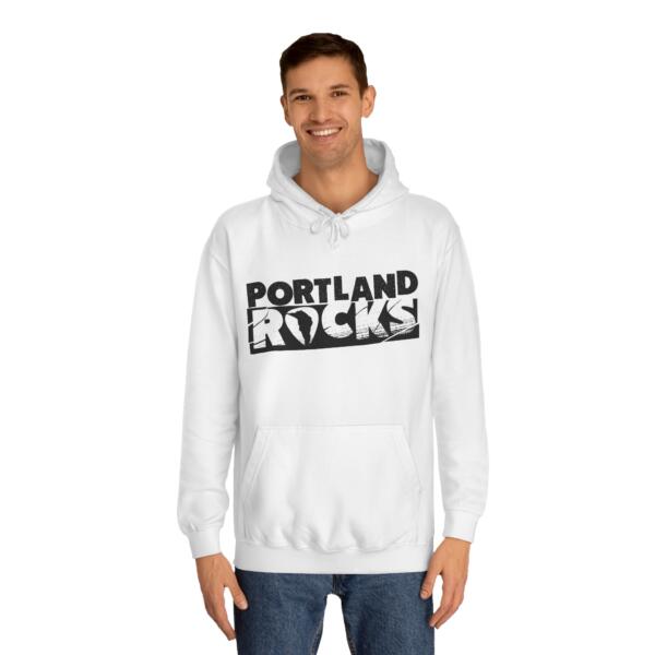 Portland Rocks Unisex College Hoodie - Image 3